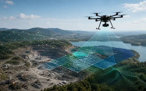 Conceptual illustration for UAV Aerial Photography and Image Processing Technology
